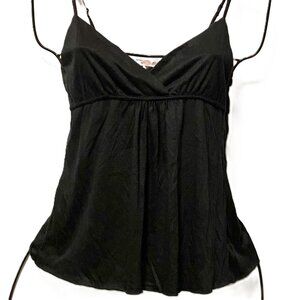 Vintage Weavers Girl Black Camisole Adjustable Straps Size Small